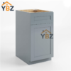 Gray Shaker Two Drawer Document File Base Cabinet