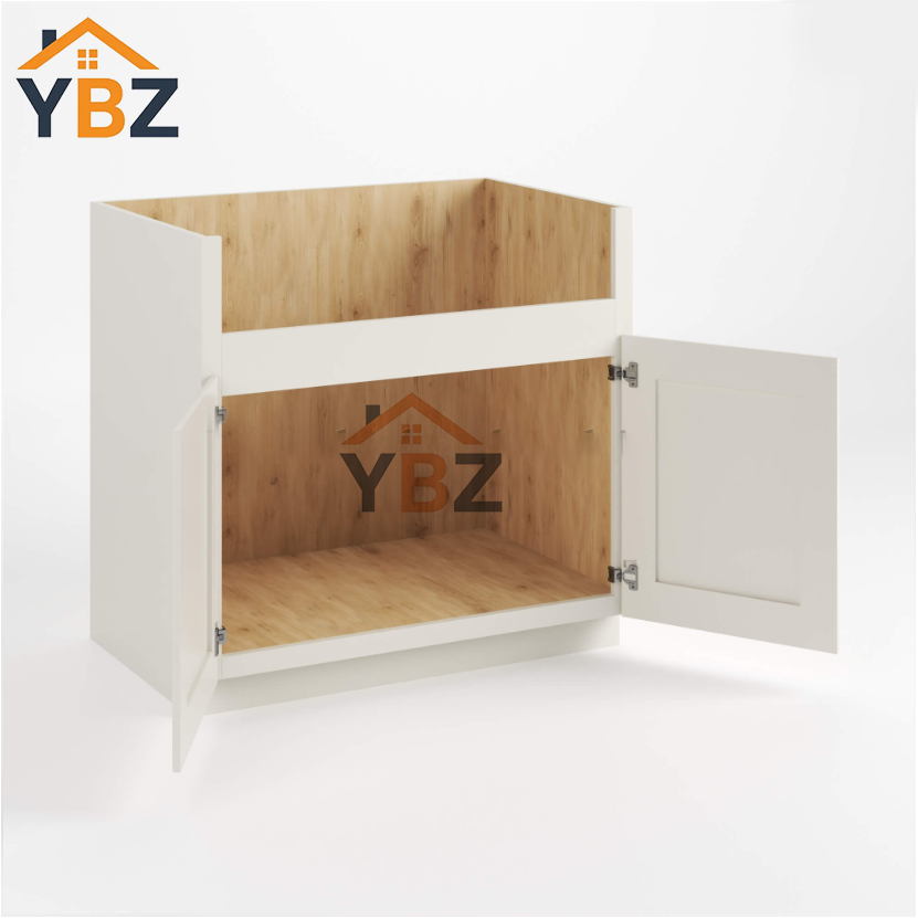2 Charleston White Raised Panel Farmhouse Sink Base