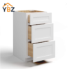 2 White Shaker Vanity Three Drawer Base Cabinet