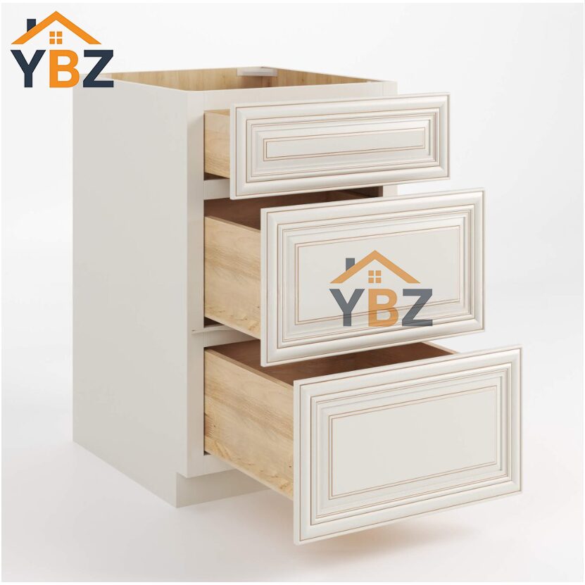 Charleston White Raised Panel Two/Three Drawer Base