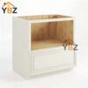 2 Charleston White Raised Panel Microwave Base Cabinet