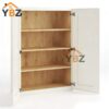 Charleston White Raised Panel  30″ 36″ 42″ H Double Door Wall Cabinet