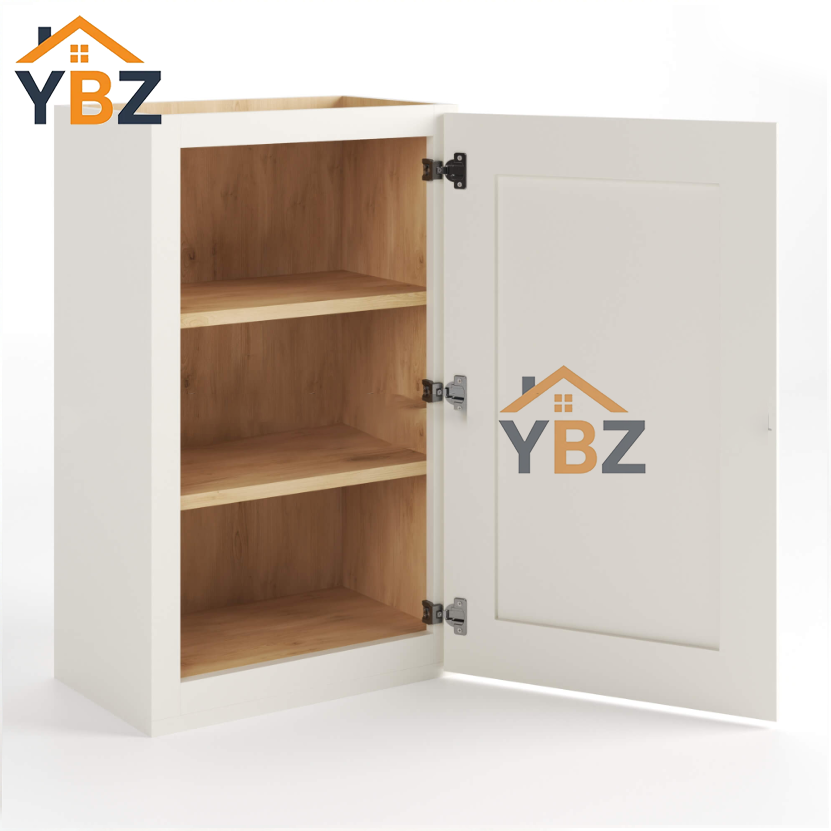 2 Charleston White Raised Panel 30″36″42″ H Single Door Wall Cabinet