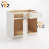 Charleston White Raised Panel Blind Corner Base Cabinet (L/R interchangeable)