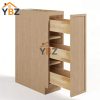 2 Slim Oak Shaker Spice Pull Base Cabinet