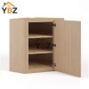 2 Slim Oak Shaker Diagonal Corner Wall Cabinet