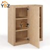 2 Slim Oak Shaker Blind Corner Wall Cabinet