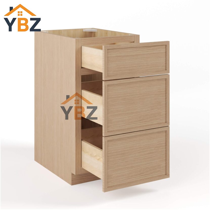 2 Slim Oak Shaker Two/Three Drawers Base