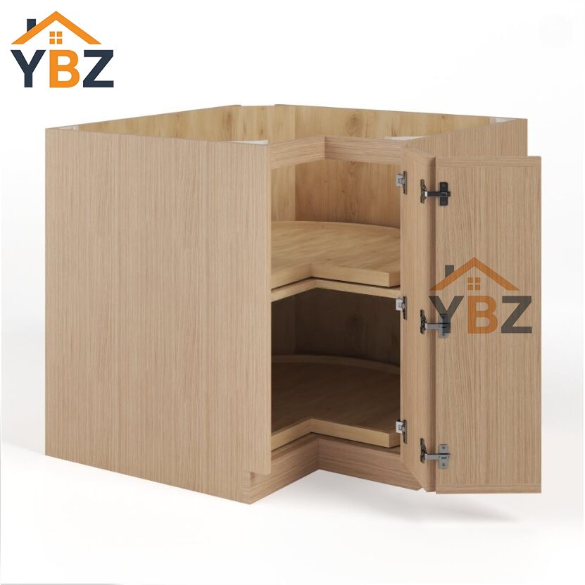 2 Slim Oak Shaker Lazy Susan Base Cabinet/Easy Reach Base Cabinet