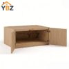 2 Slim Oak Shaker Refrigerator Wall Cabinet with Double Door