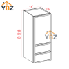 2 Dove White Slim Shaker Double with Drawers Wall Cabinet
