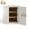 2 Dove White Slim Shaker Diagonal Corner Wall Cabinet