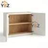 Dove White Slim Shaker Double Door Wall Microwave Bridge Cabinet/Refrigerator Wall Cabinet with Double Door