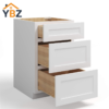 White Shaker Three Drawer Base White Shaker Cabinets