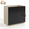 Black Shaker Sink Base With Double Doors and False Drawers