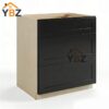 Black Shaker Three Drawer Base