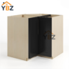 Black Shaker Lazy Susan Base Cabinet