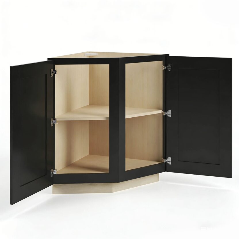 Black Shaker Base End Cabinet
