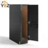 2 Charcoal Black Shaker Full Height Door Base Cabinets Single Door