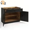 2 Charcoal Black Shaker Base Cabinet Double Doors & Double Drawer/ Single Drawer