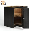 Charcoal Black Shaker Base Lazy Susan Cabinet