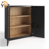 2 Charcoal Black Shaker Double Door Wall Cabinets 30″H,36″H, 42″H,12″D