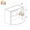 2 Charcoal Black Shaker Wall Microwave Cabinet