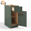 2 Slim Shaker Green Base Cabinet Single Door Single Drawer