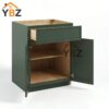 Slim Shaker Green Base Cabinet Double Door & Single Drawer/Double Drawer