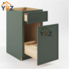 2 Slim Shaker Green Base Trash Cabinet