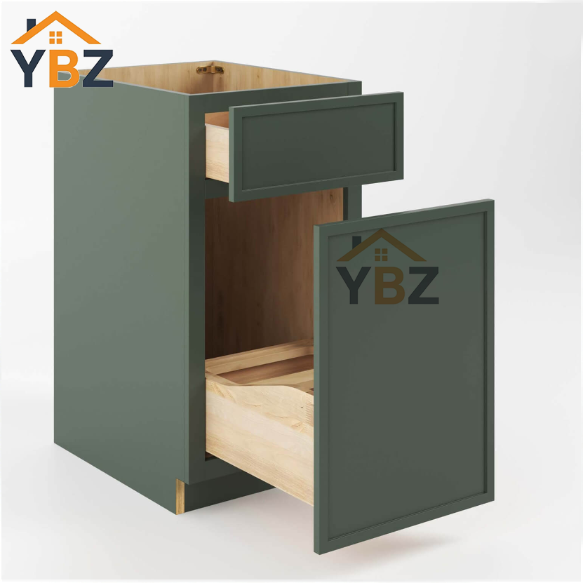 2 Slim Shaker Green Base Trash Cabinet