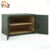 2 Slim Shaker Green Double Door Wall Cabinet – 24″D