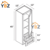 2 Slim Shaker Green Vanity Towel Cabinet