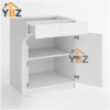2 Frameless Gloss White Base Cabinet Double Door and Single Drawer/Double Drawer
