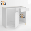 2 Frameless Gloss White Blind Corner Base Cabinet (Reversible Door)
