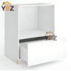 Frameless Gloss White Microwave Base Cabinet