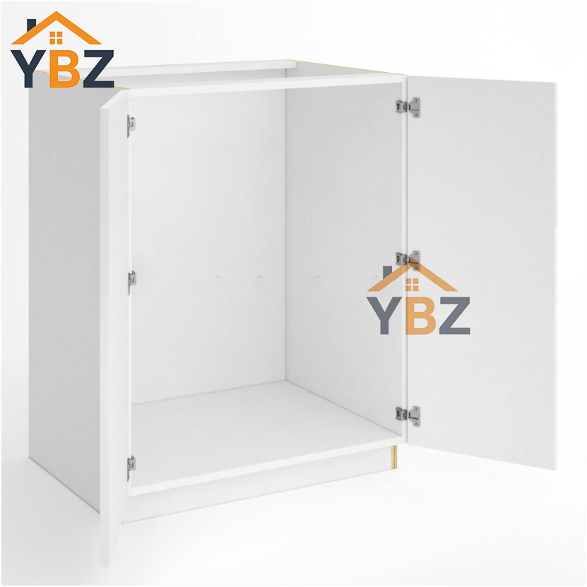 Frameless Gloss White Full Height Double Door Base Cabinet
