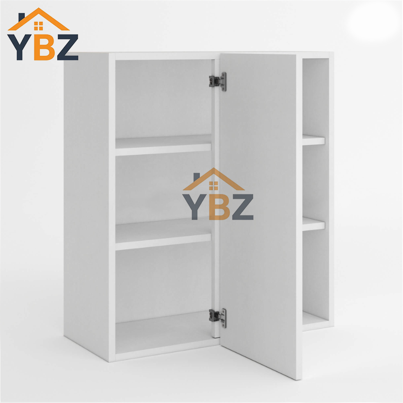 2 Frameless Gloss White Blind Corner Wall Cabinet