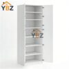 2 Frameless Gloss White Tall Pantry Cabinet with 4 Doors 24″W/with 4 Doors 30″W/2 Doors