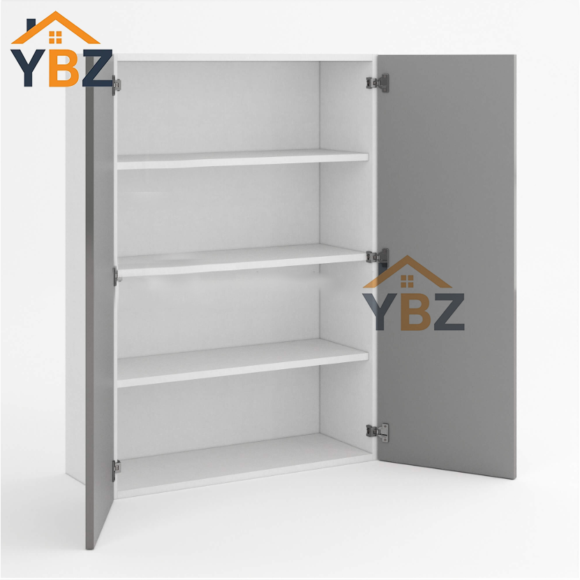 2 Frameless Gloss Gray 30″H 36″H 42″H Double Door Wall Cabinet