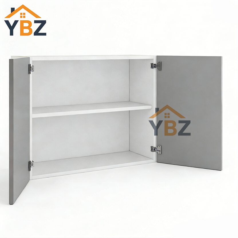 2 Frameless Gloss Gray Double Door Wall Microwave/Stove Bridge Cabinet 12″H.15″H.18″H.24’H
