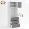 2 Frameless Gloss Gray Oven Pantry Cabinet 30″33″W