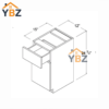 Frameless Gloss Gray MINI Base/Three Drawer Base Vanity Cabinet