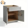 Dorian Gray Shaker Base Cabinet Double Door and Single/Double Drawer