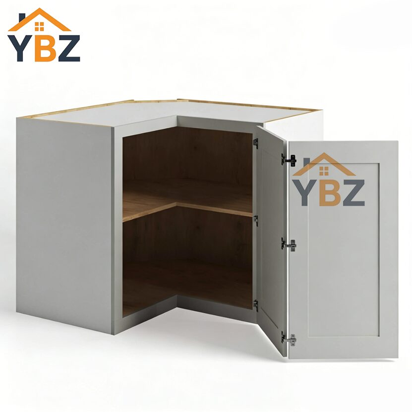 2 Dorian Gray Shaker Wall Easy Reach /Base Lazy Susan Cabinet