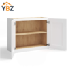 White Shaker12″15″18″24″ H Double Door Wall Cabinet