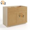 2 Treasure Chest Shaker Base Cabinet with Double Doors and Drawers