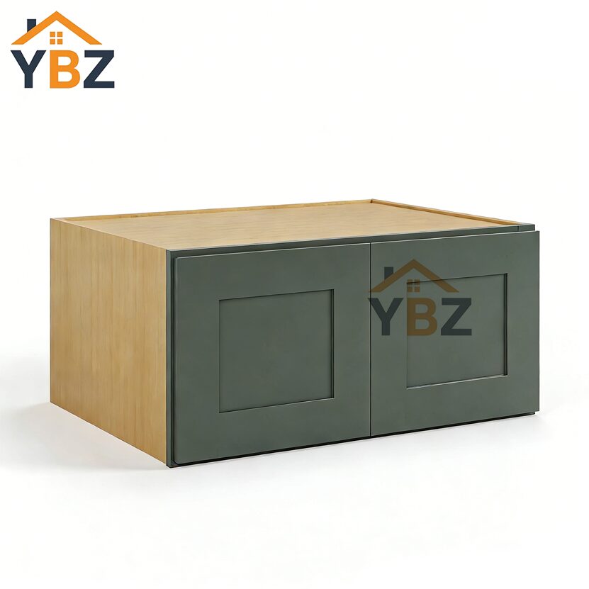2 Green Shaker 30″ 33″ 36″W Refrigerator Wall Cabinet 24″ Deep