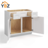2 White Shaker Vanity Combo Cabinet