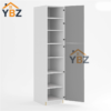 Frameless Gloss Gray Tall Pantry Cabinet with 4 Doors 24″W 30″W/ 2 Doors